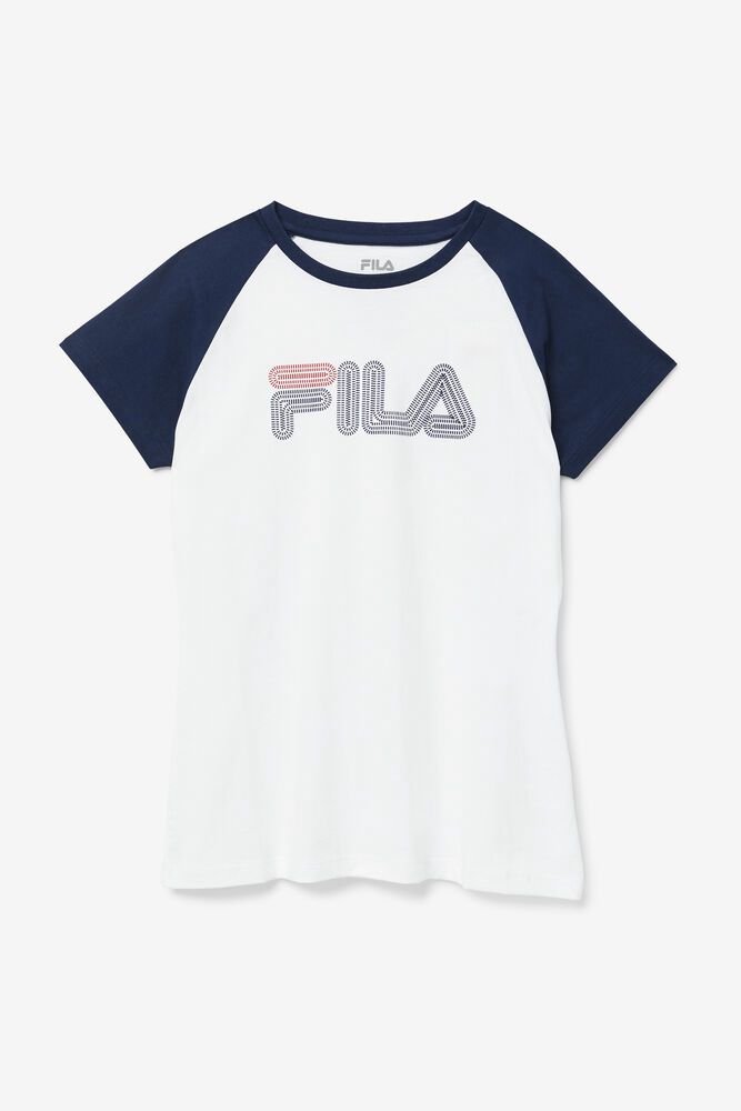 Fila T-Shirt Dame Hvide Baseball SWY-948721